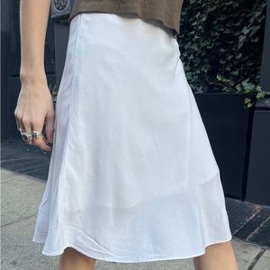 Brandy Melville White Midi Skirt (Charlotte Skirt)
